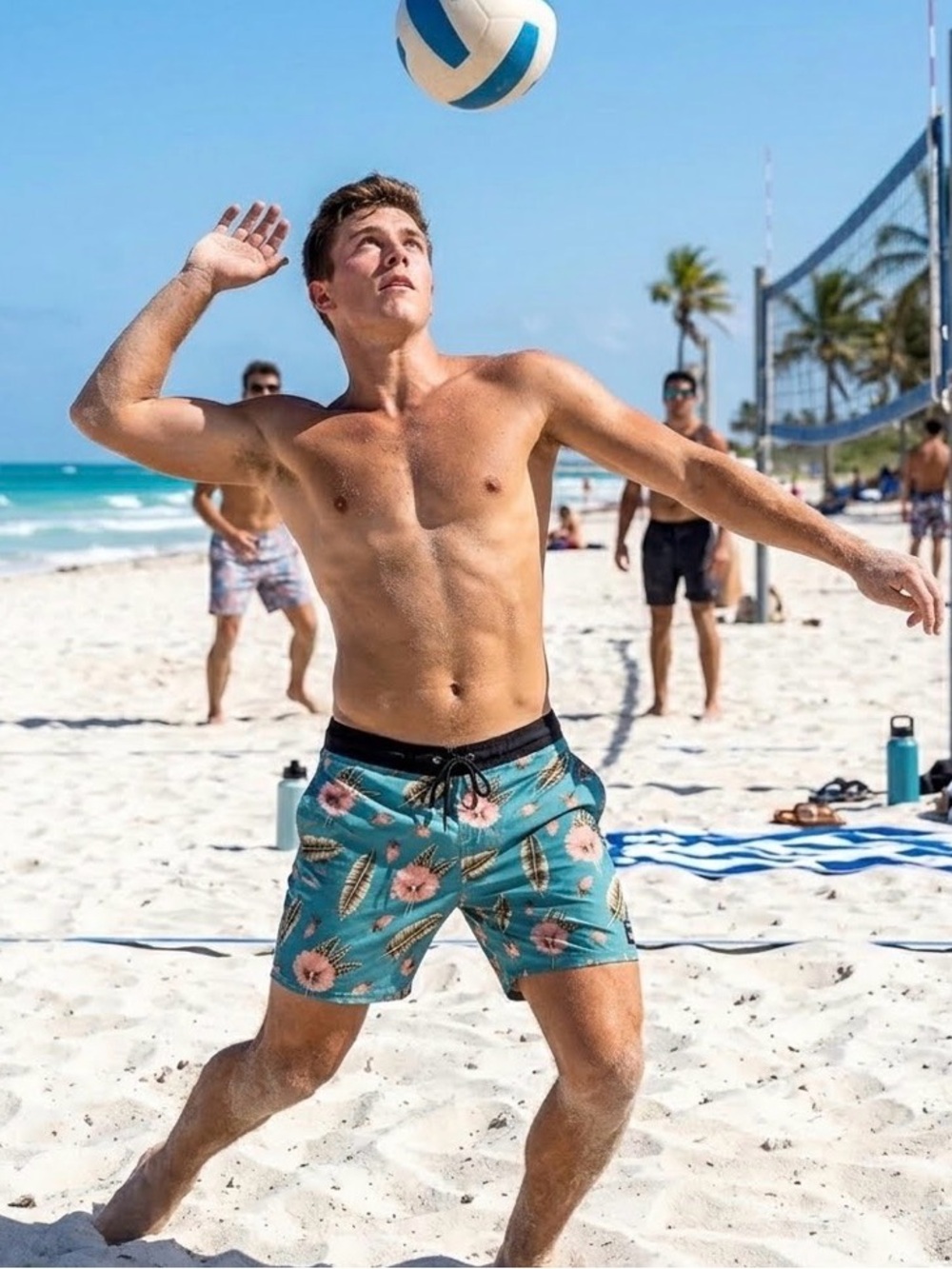 🎈RVCA Blue Patterned Board Shorts